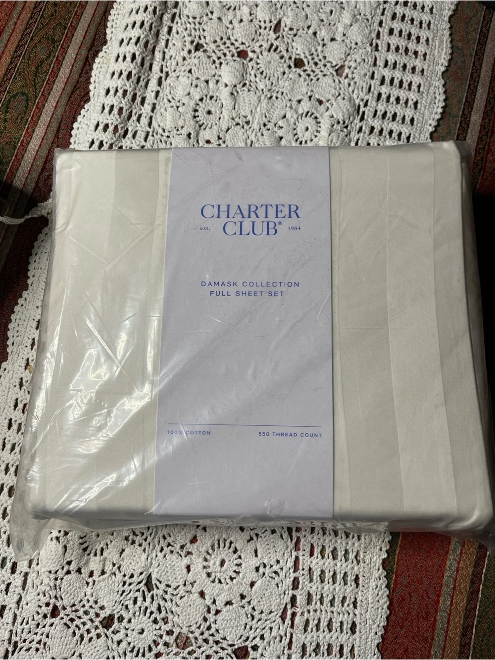 Charter Club Full Sheet Set - natural white